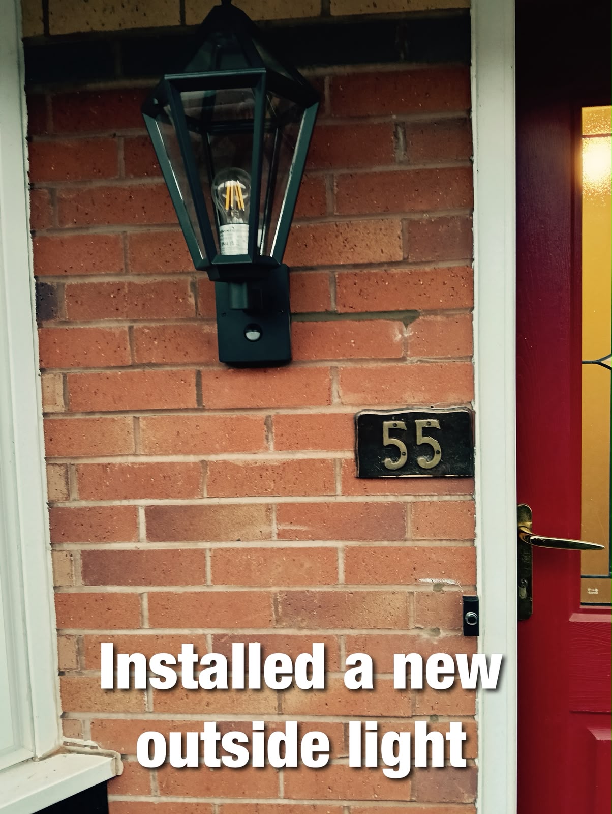 New outside light installed